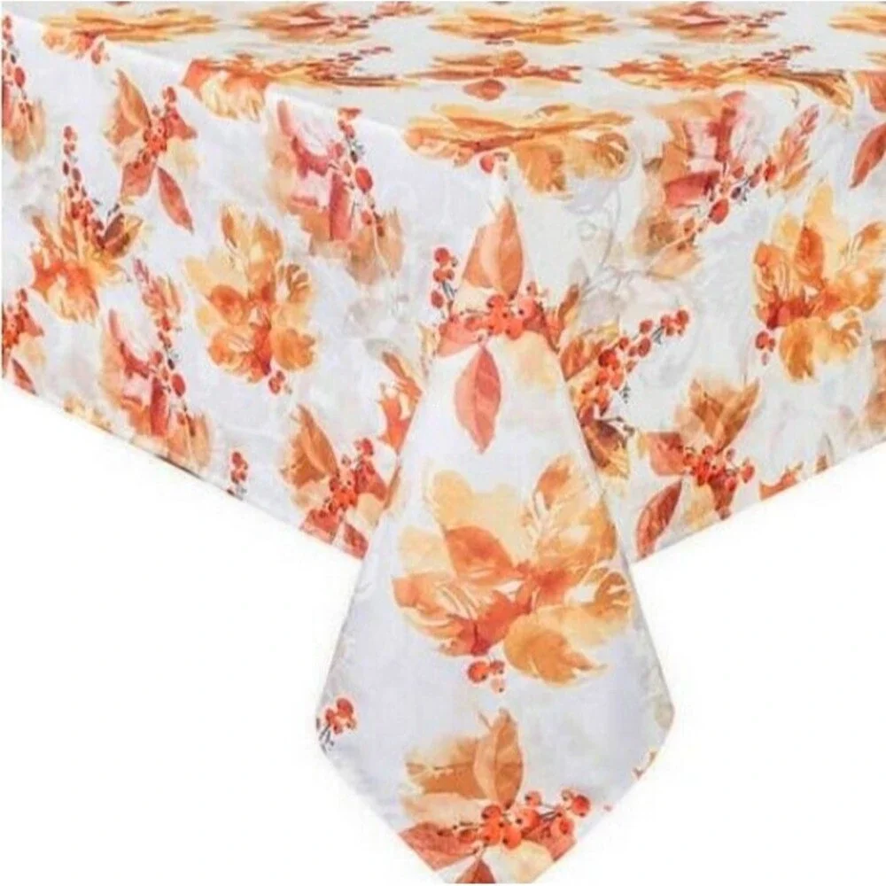Thanksgiving Fabric Rustic Berries Tablecloth Harvest Fall Autumn 60x120